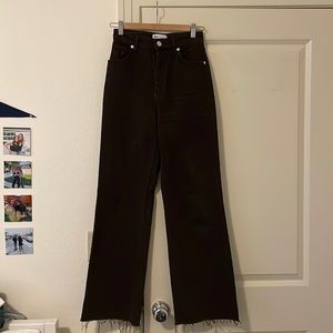 Dark brown Zara 90s wide leg jeans
